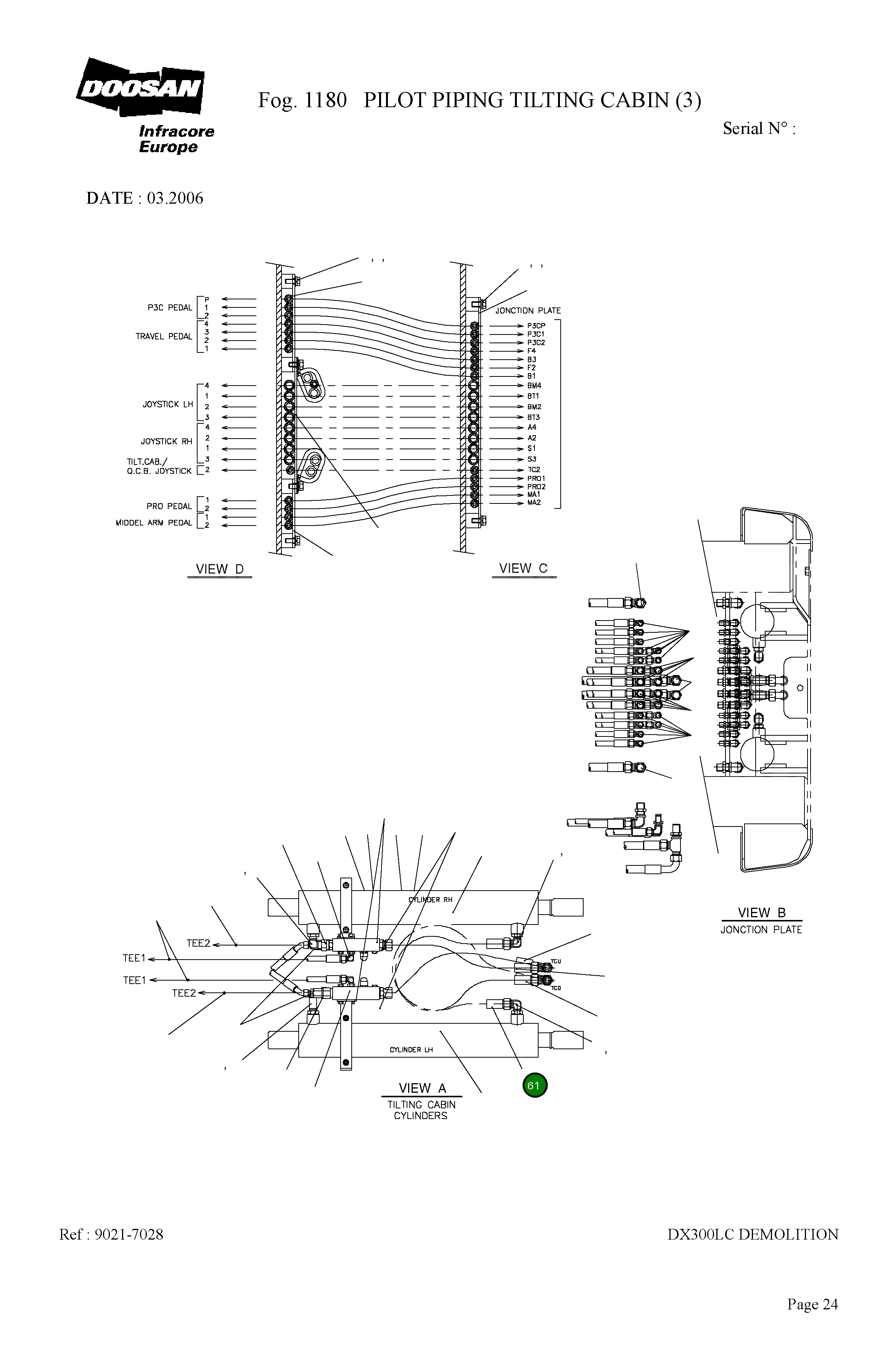 Шланг 9184-1012D254 Komatsu