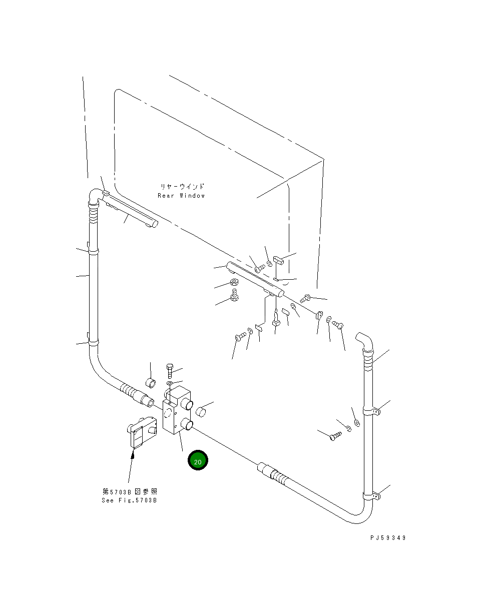 Воздуховод 23B-807-2220 Komatsu