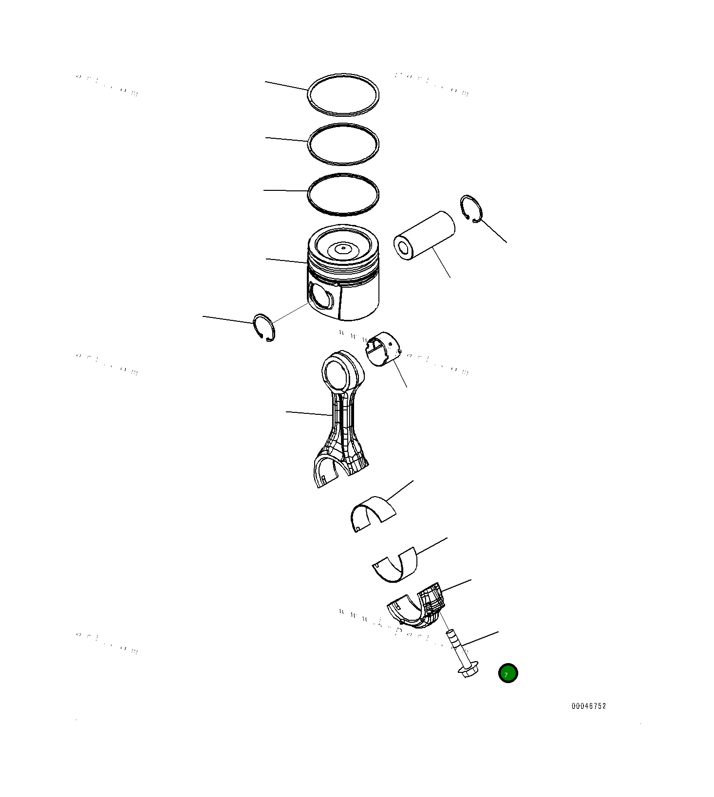 Винт 6732313320 Komatsu