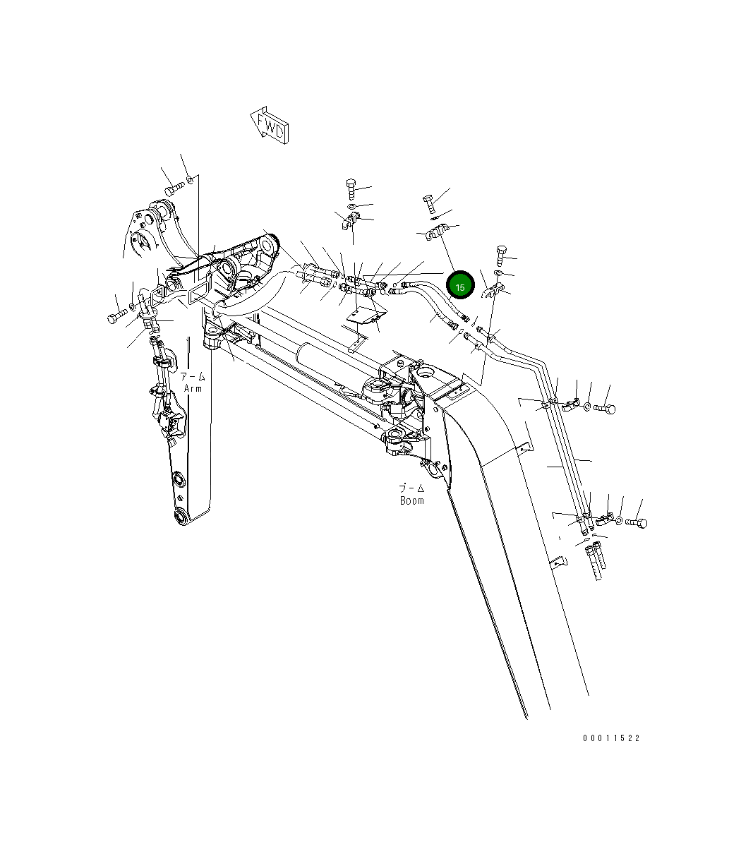 Шланг 21W-973-4370 Komatsu