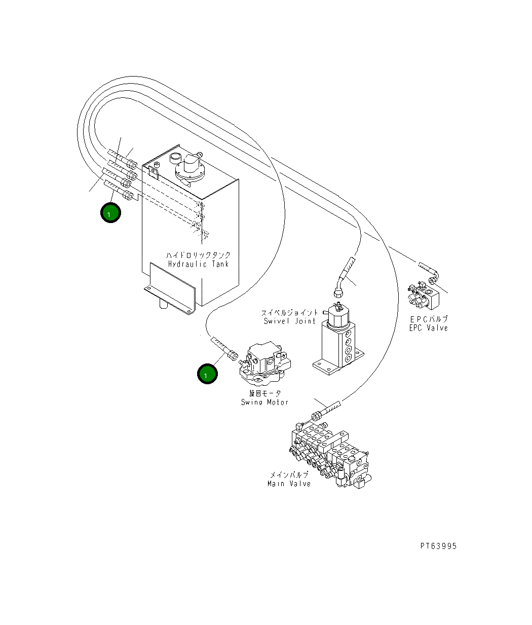 Шланг 21U-62-32660 Komatsu