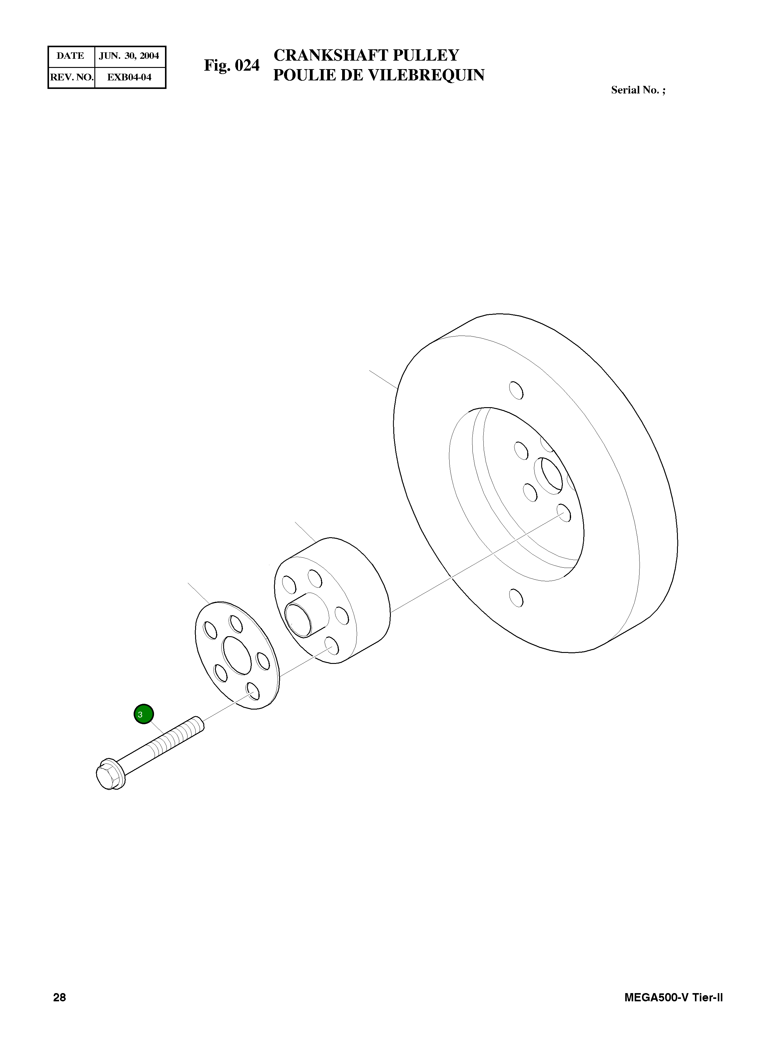 Винт M14X1.5X100 3820513 Komatsu
