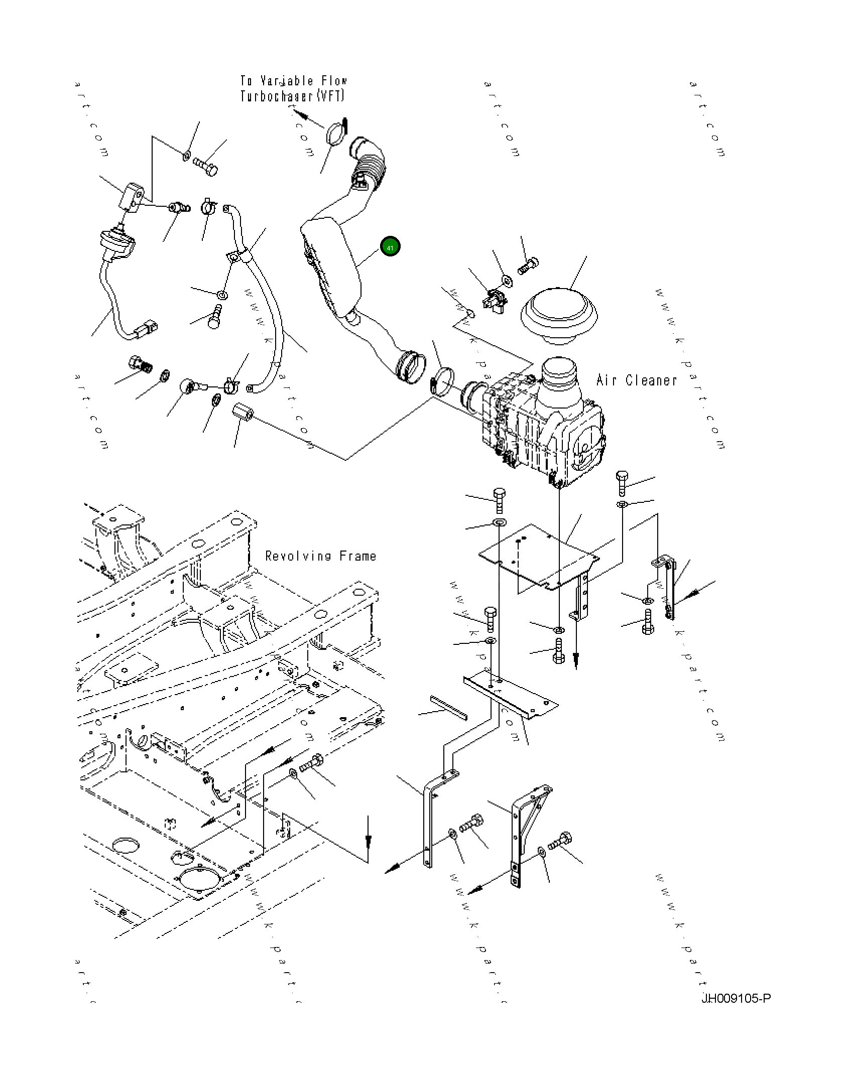 Шланг 21K-01-41341 Komatsu