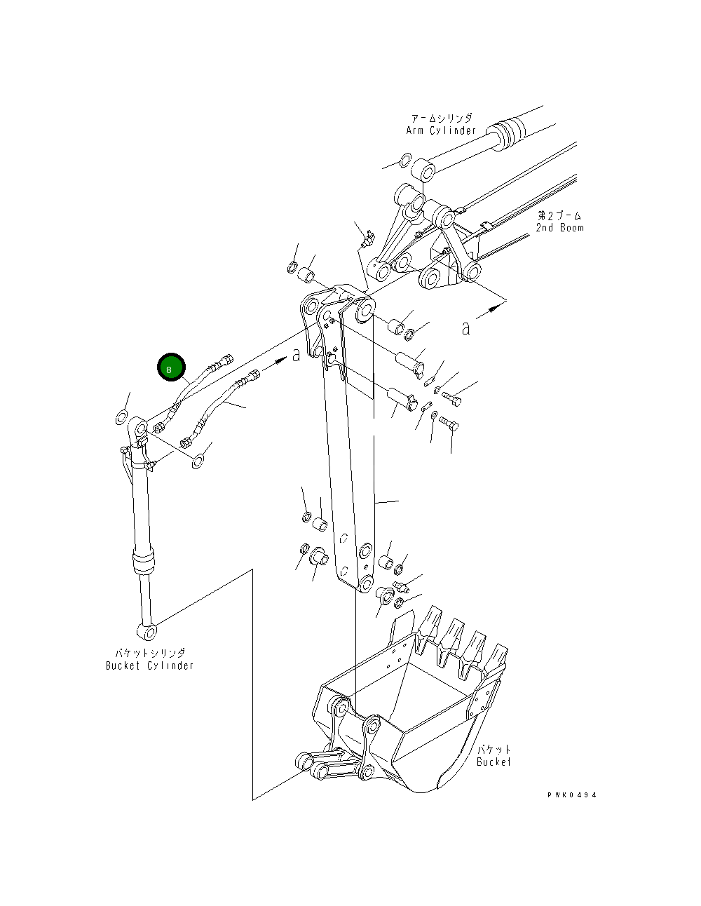 Шланг 21J-62-15350 Komatsu