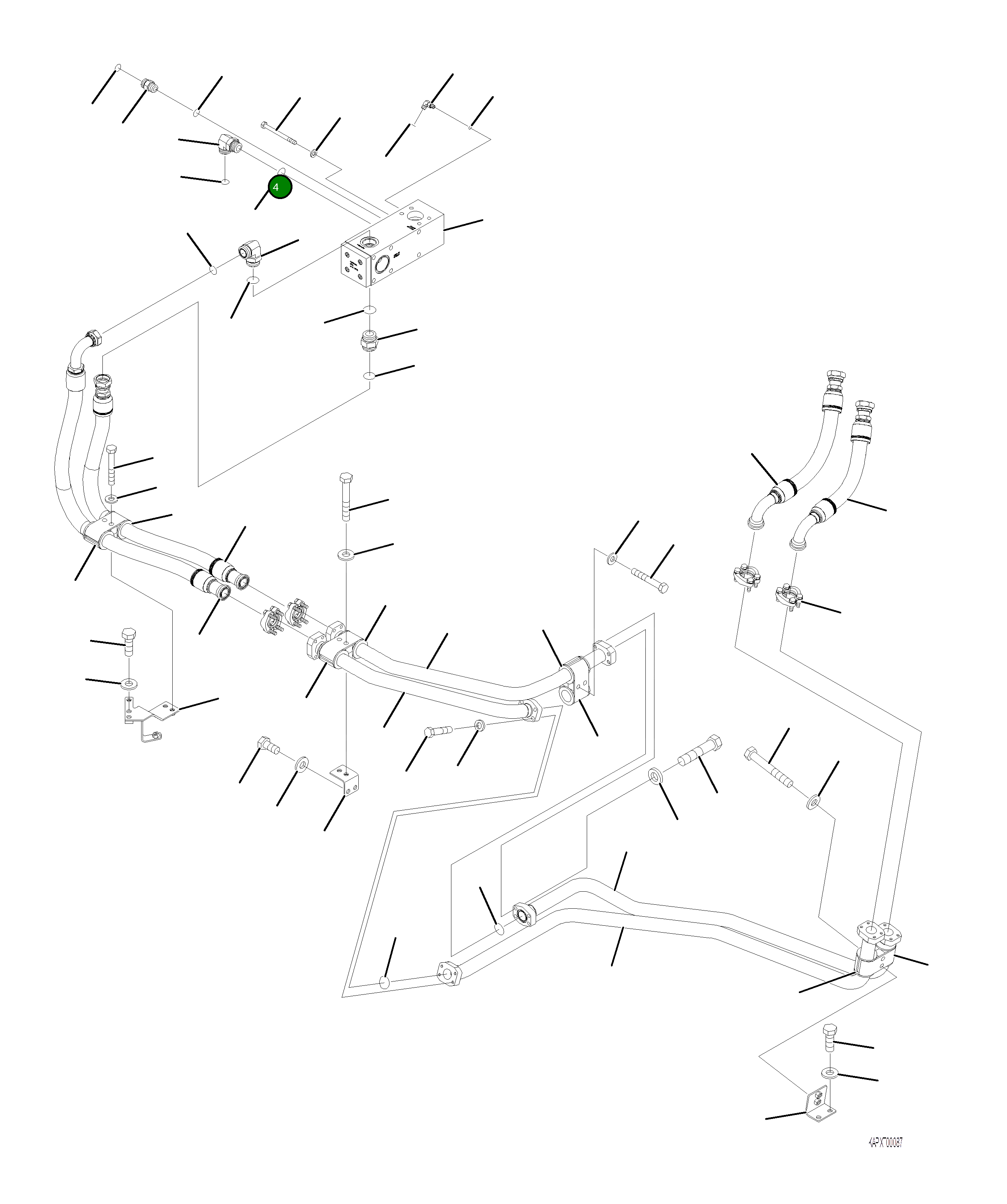 Шланг 4A1-62-22860 Komatsu