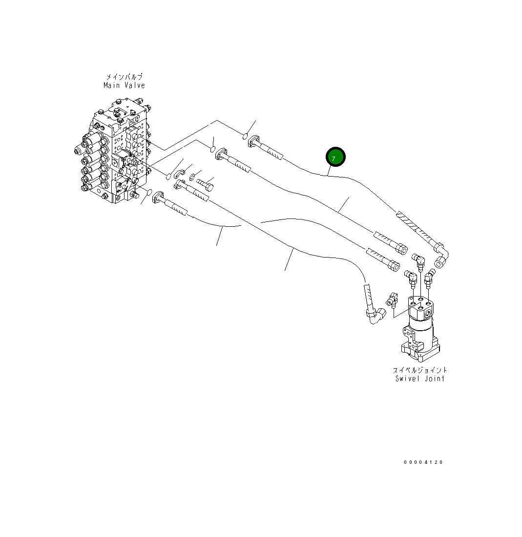 Шланг 22U-62-25591 Komatsu