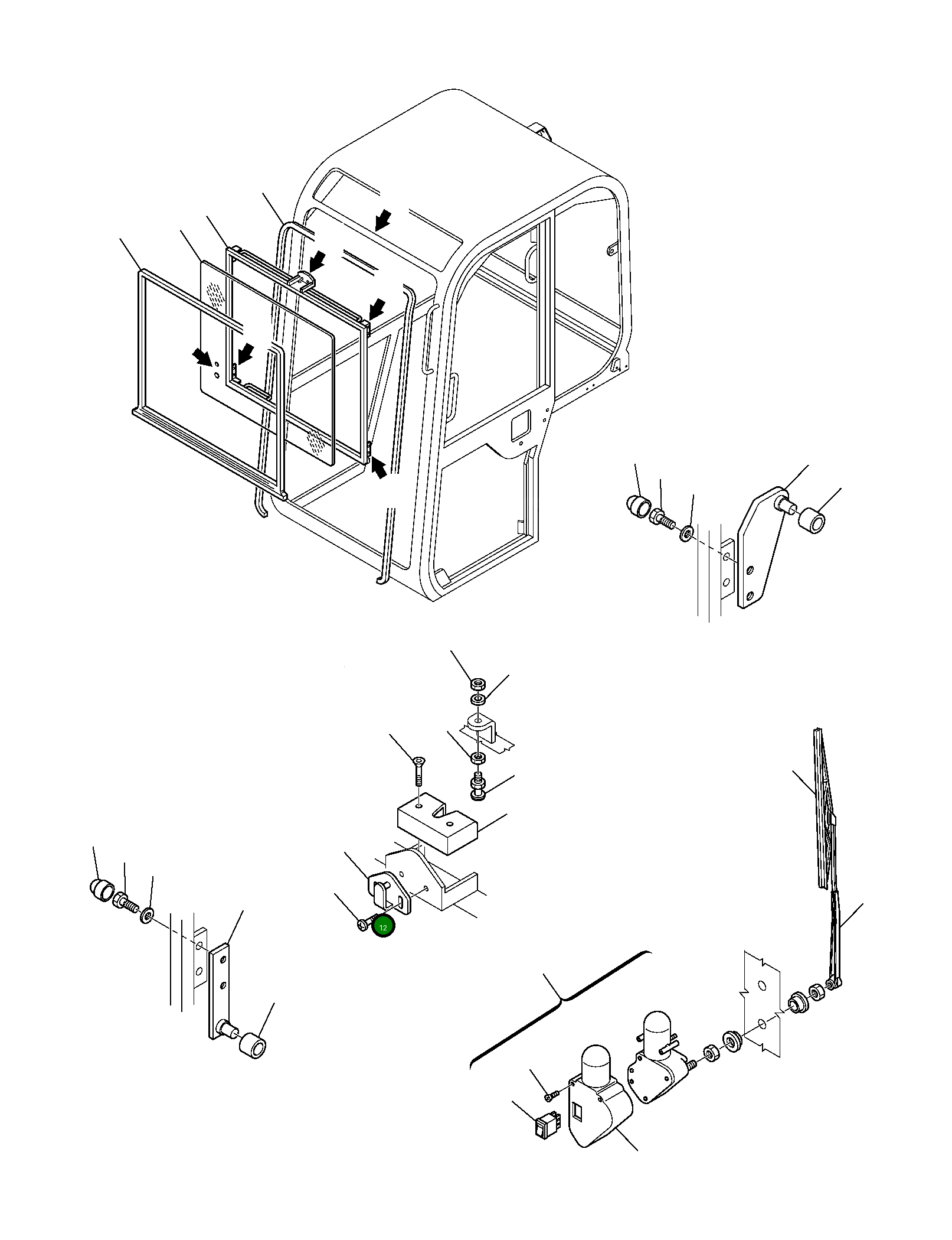 Винт 801250057 Komatsu