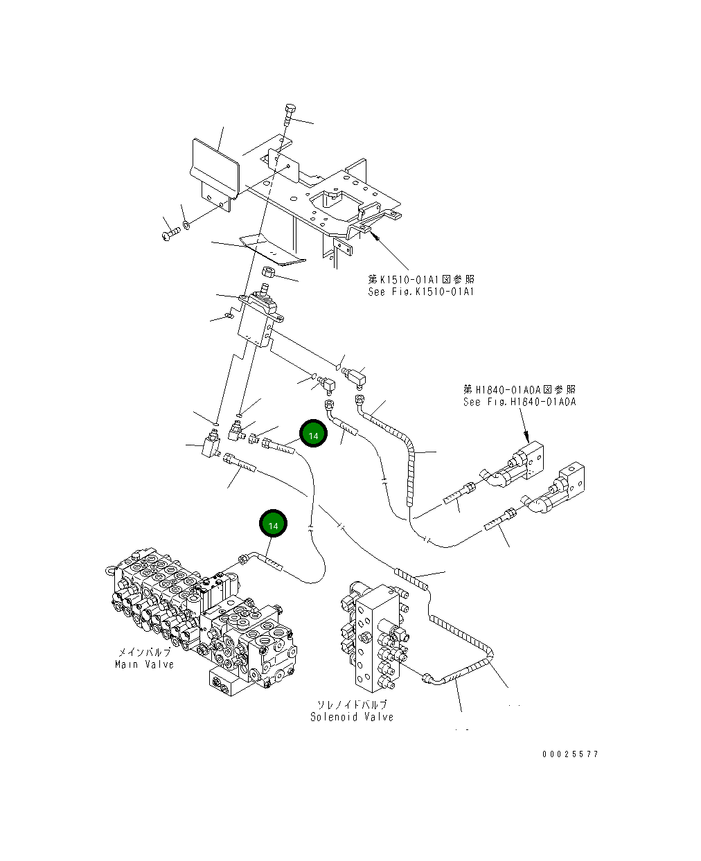 Шланг 21X-62-31721 Komatsu