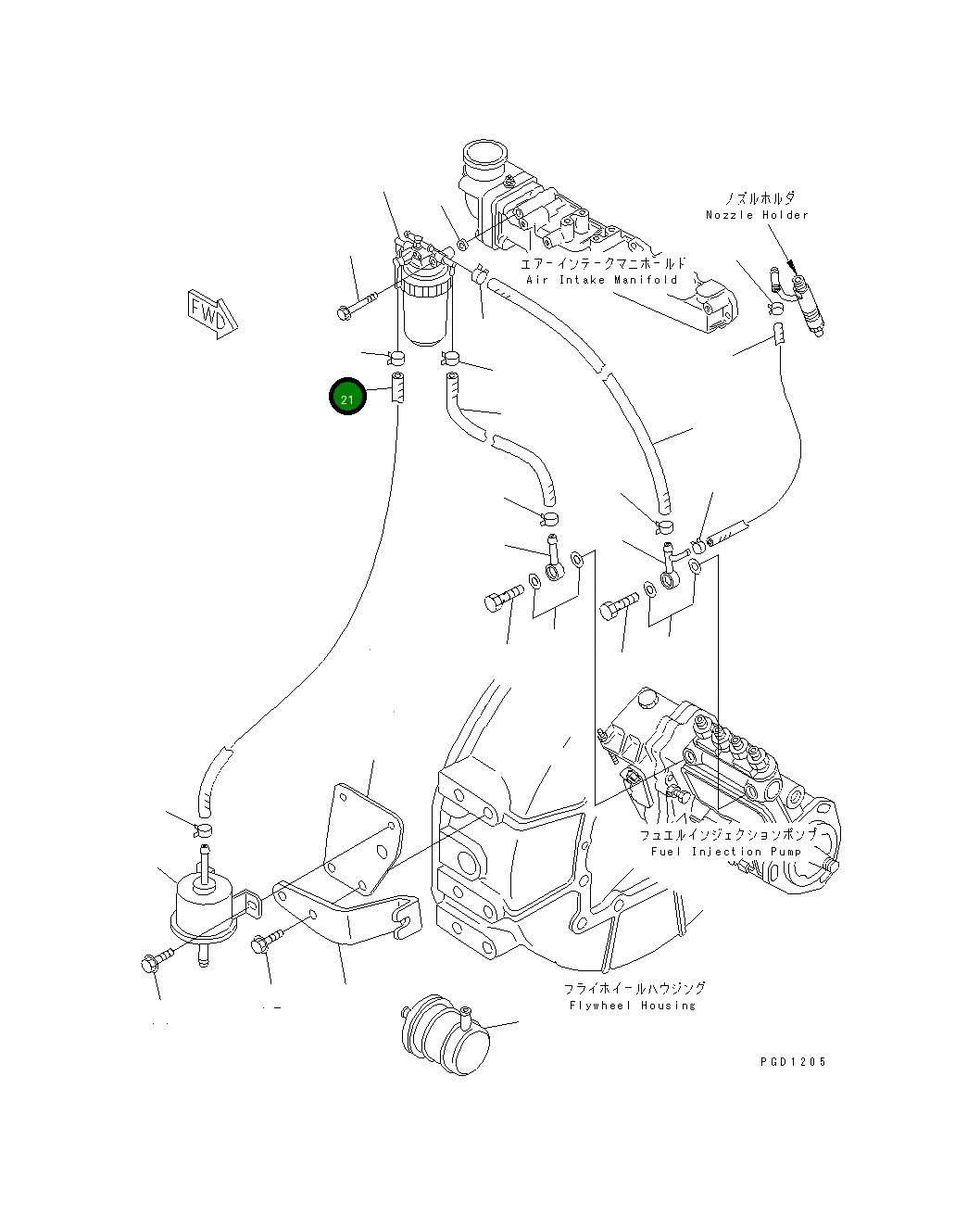 Шланг YM129612-59510 Komatsu