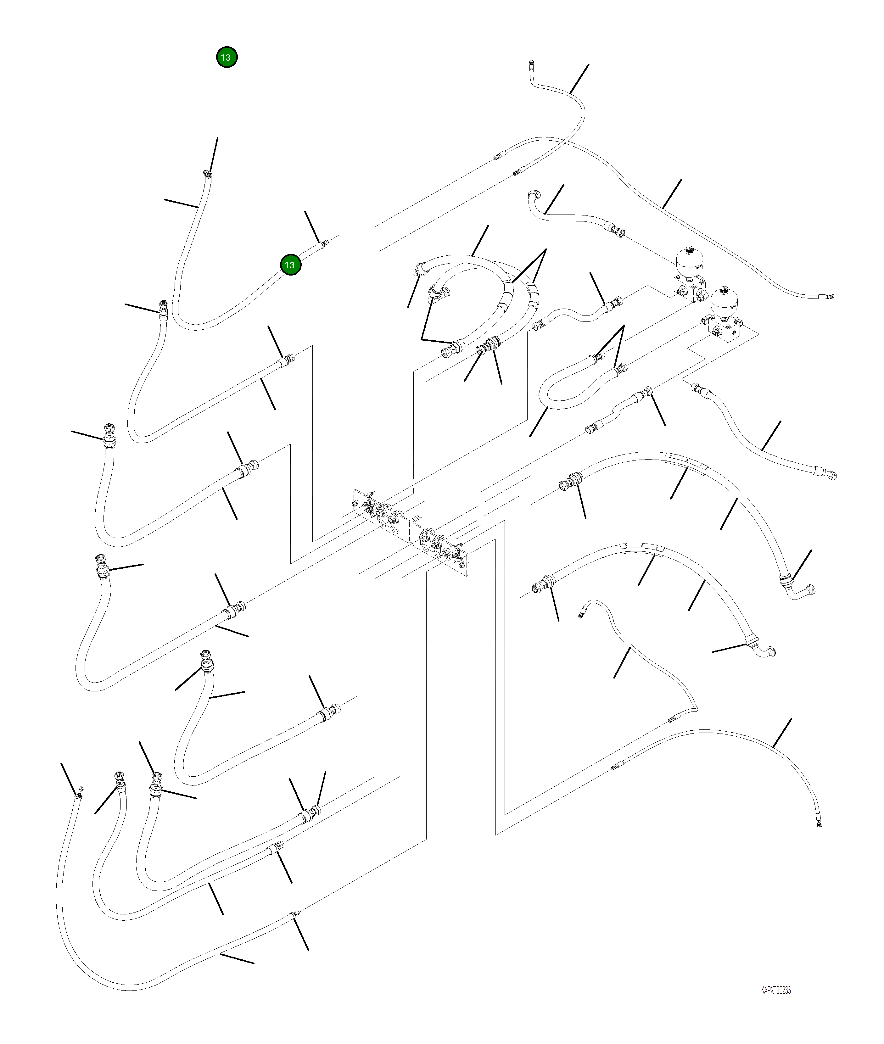 Шланг 4A1-62-25330 Komatsu