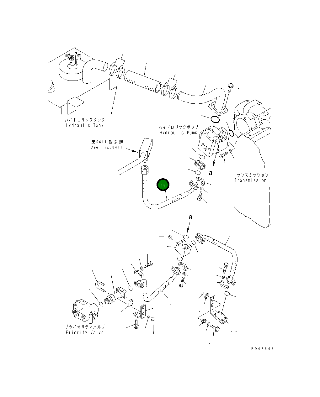 Шланг 418-62-23950 Komatsu