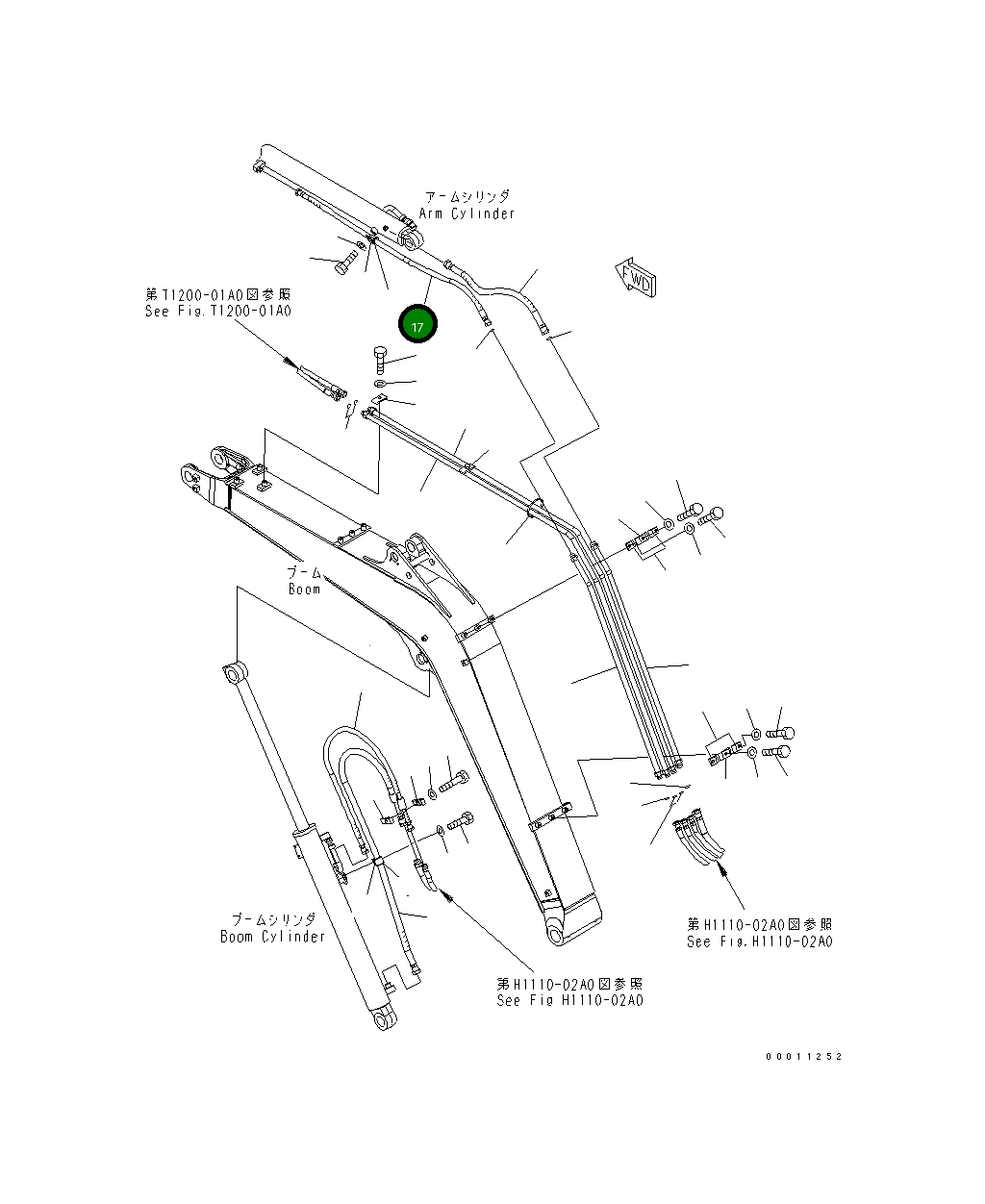 Шланг 22M-62-27160 Komatsu