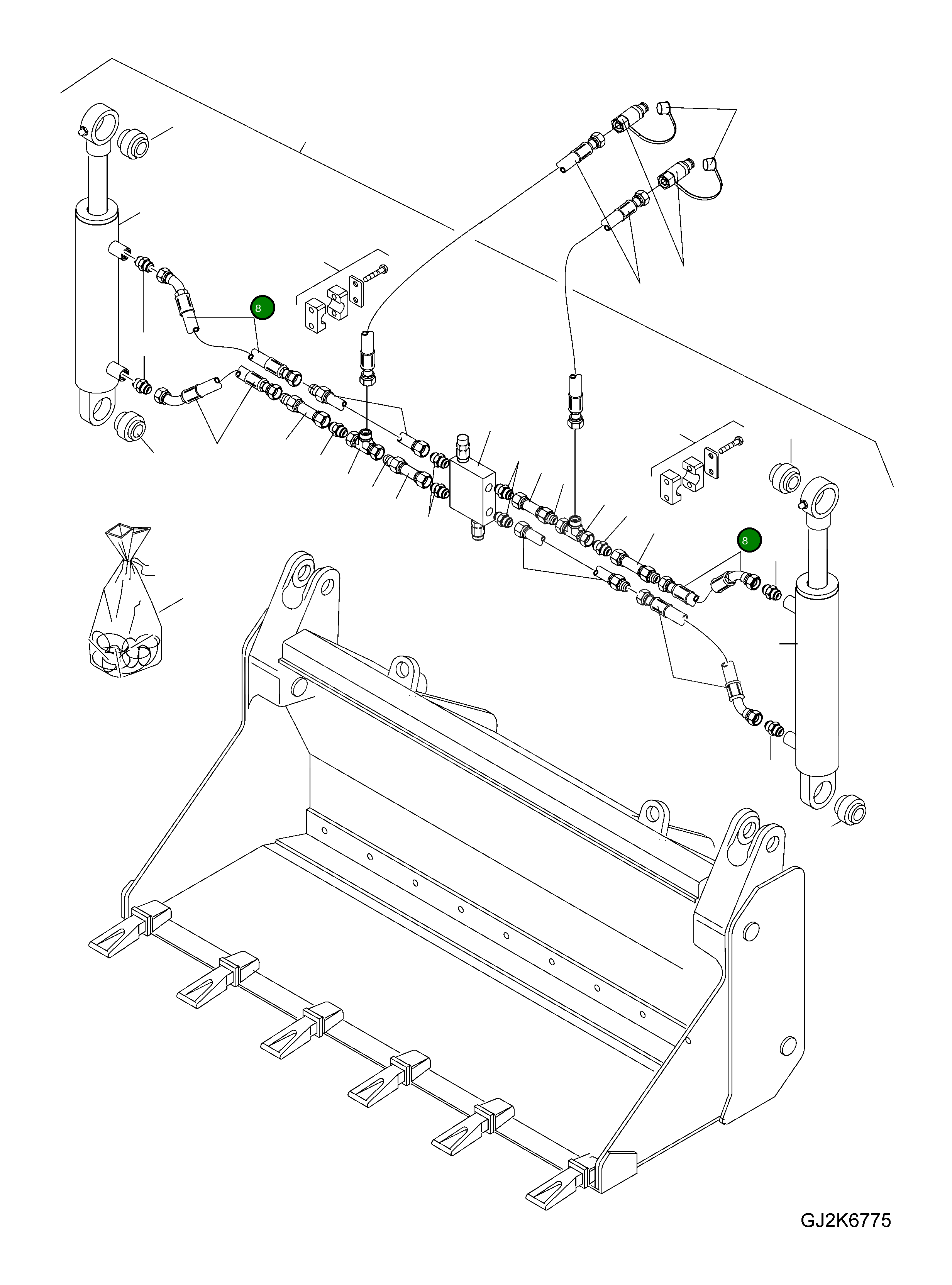 Шланг 42W-70-H0P71 Komatsu