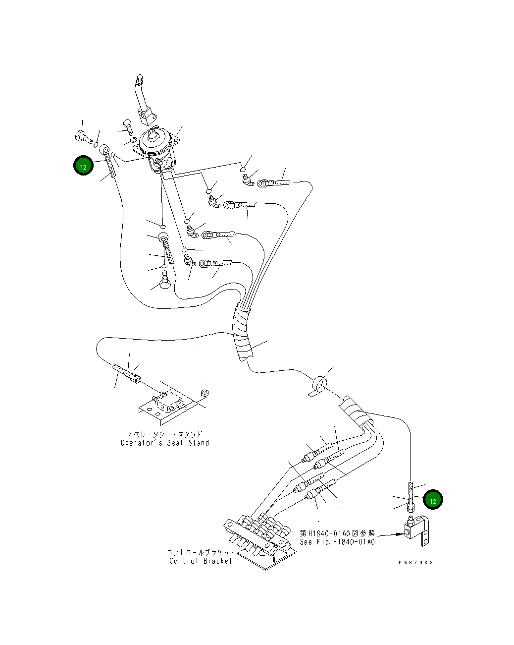 Шланг 22F-62-12430 Komatsu