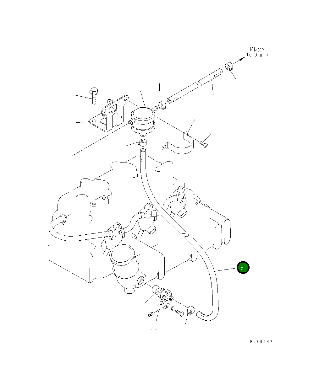 Шланг YM121400-77701 Komatsu
