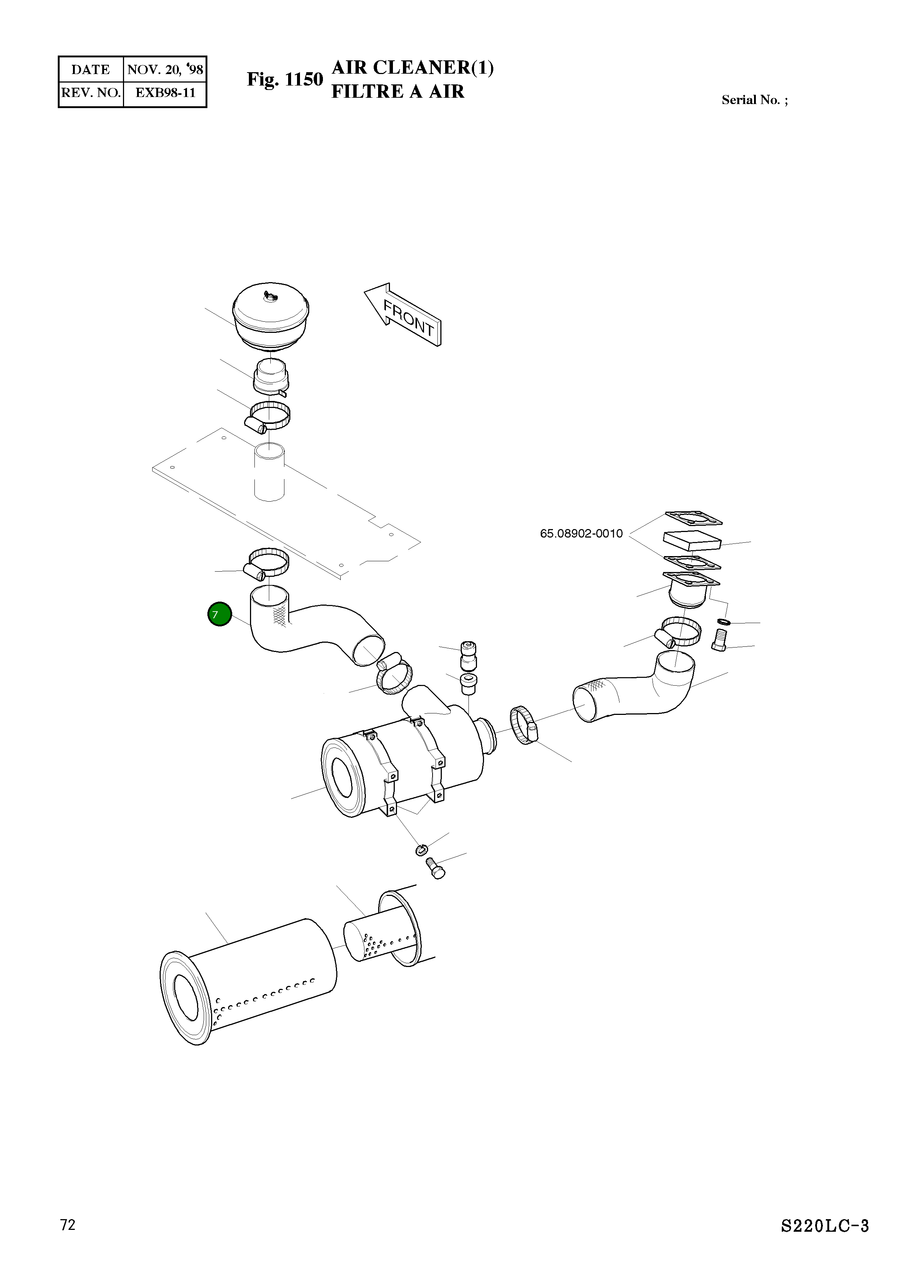 Шланг 2184-1191 Komatsu