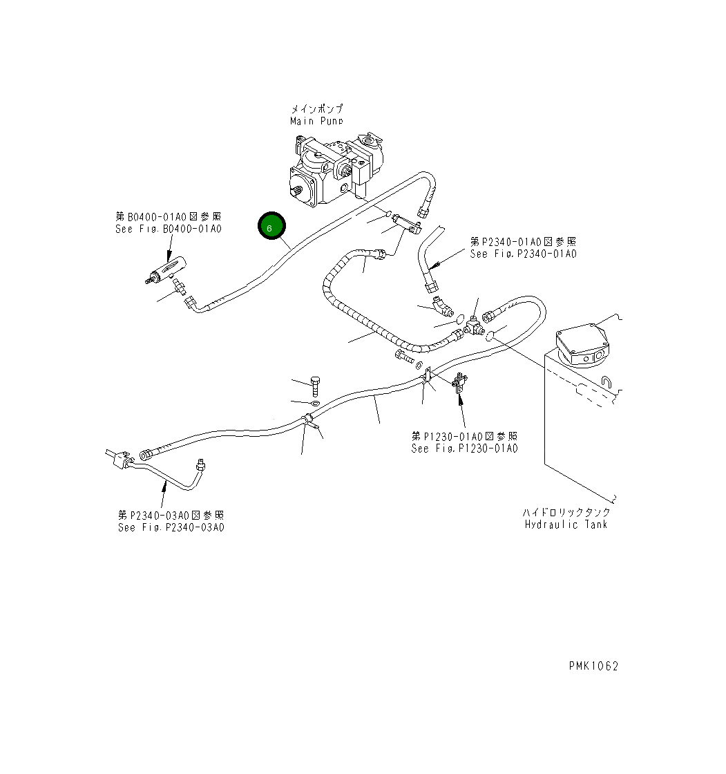 Шланг 21J-62-12680 Komatsu