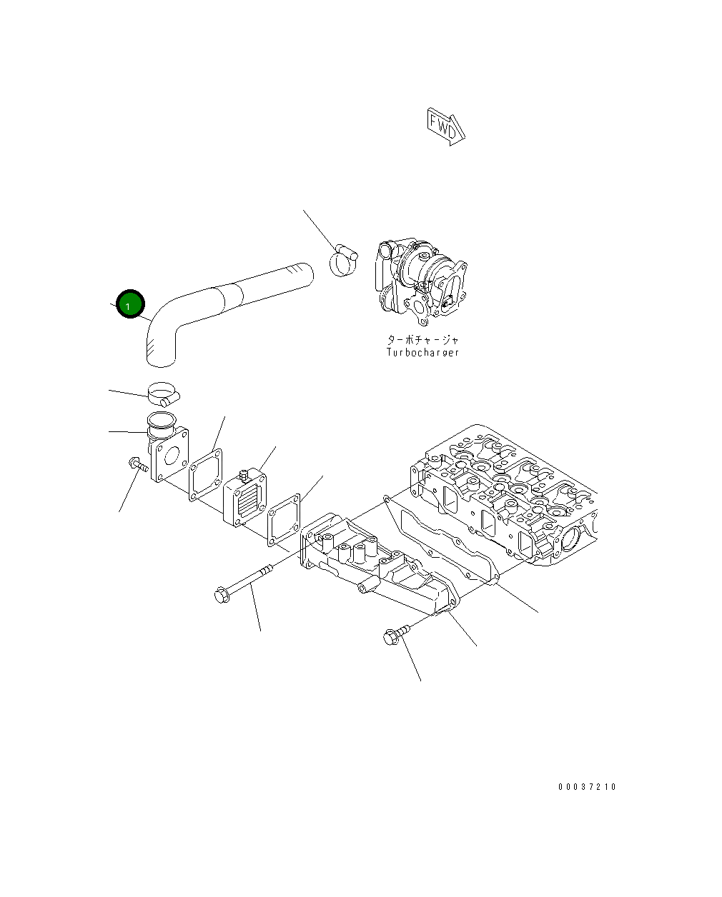 Шланг YM129044-12080 Komatsu
