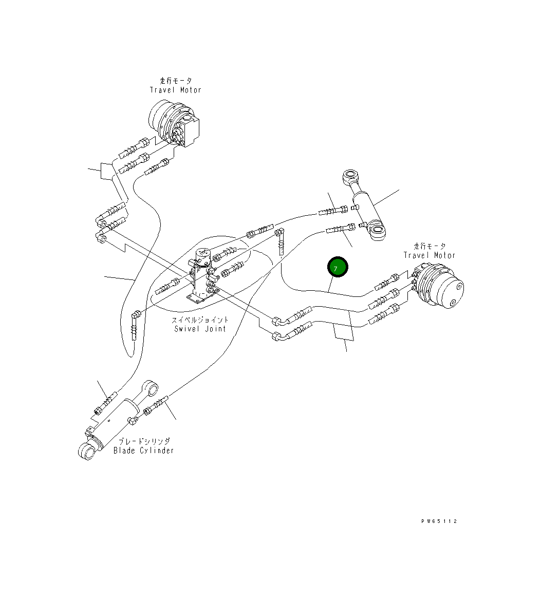 Шланг 22J-62-15270 Komatsu