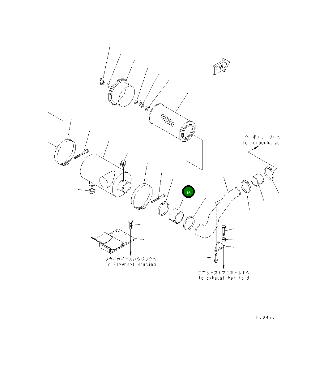 Шланг 6151-12-4420 Komatsu