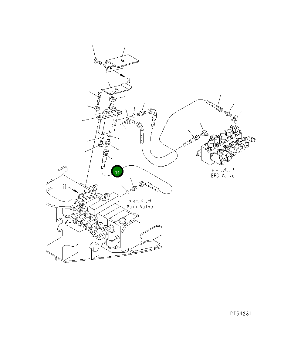 Шланг 21S-62-22371 Komatsu