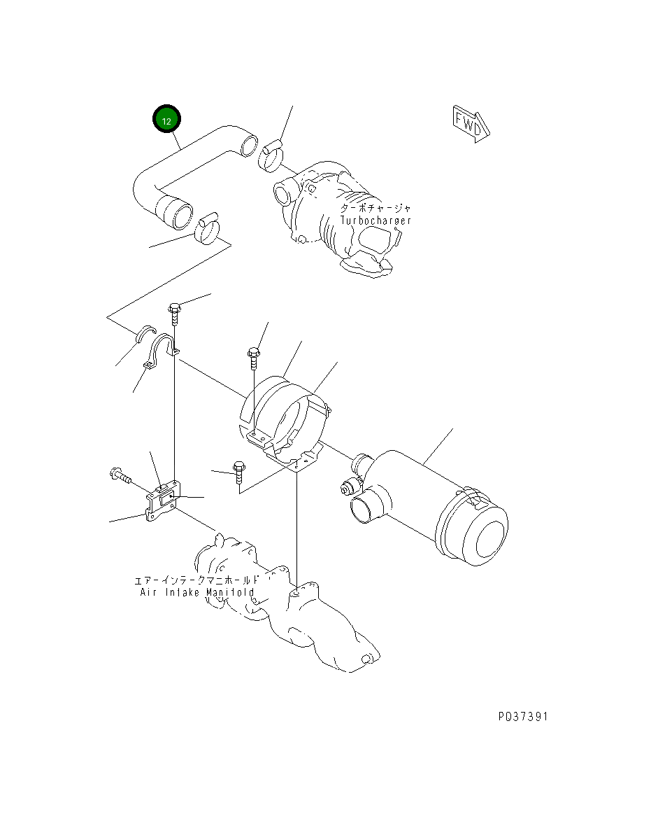 Шланг YM129139-12070 Komatsu