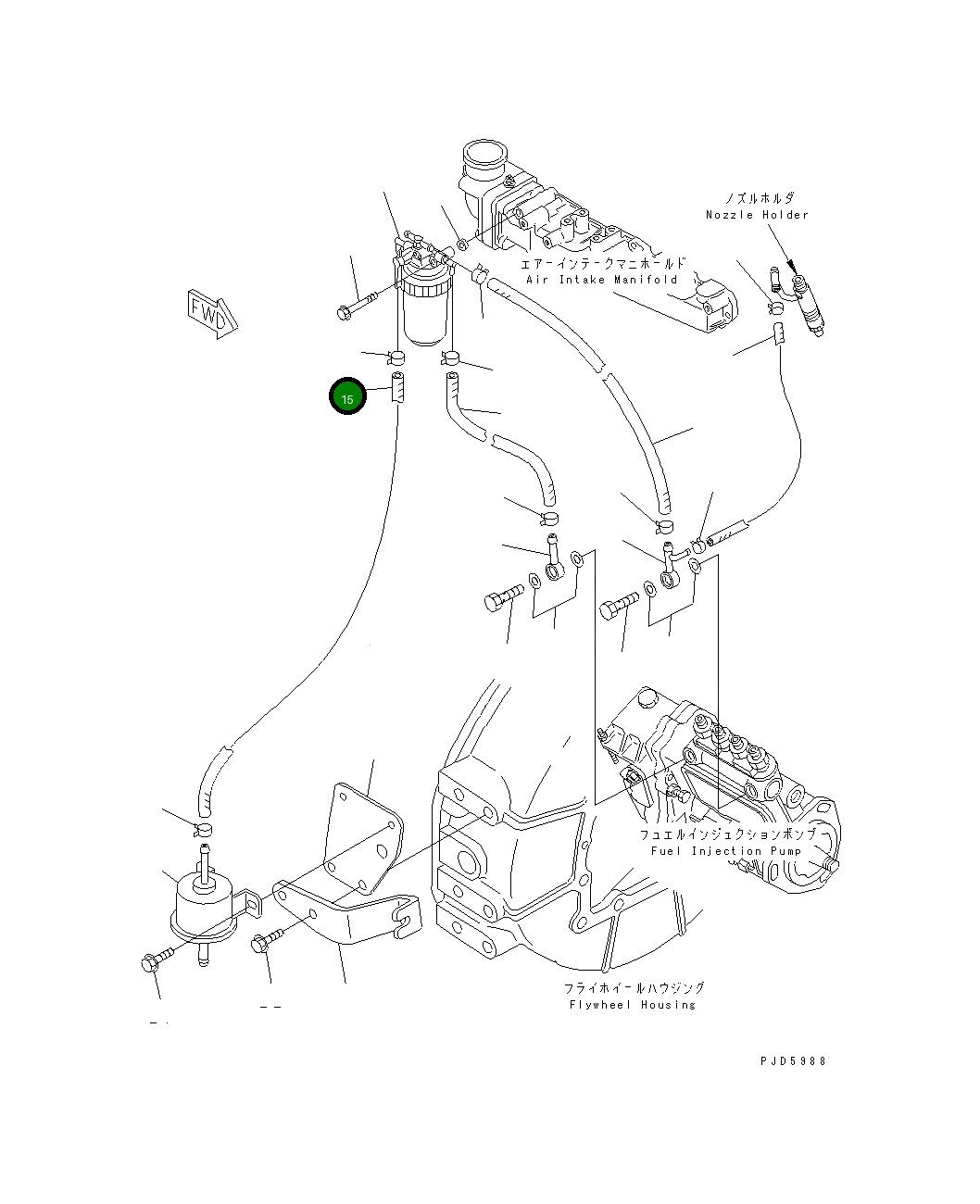 Шланг YM129612-59530 Komatsu