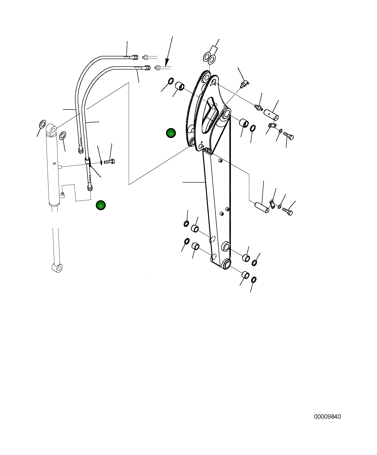 Шланг 22F-62-R3241 Komatsu