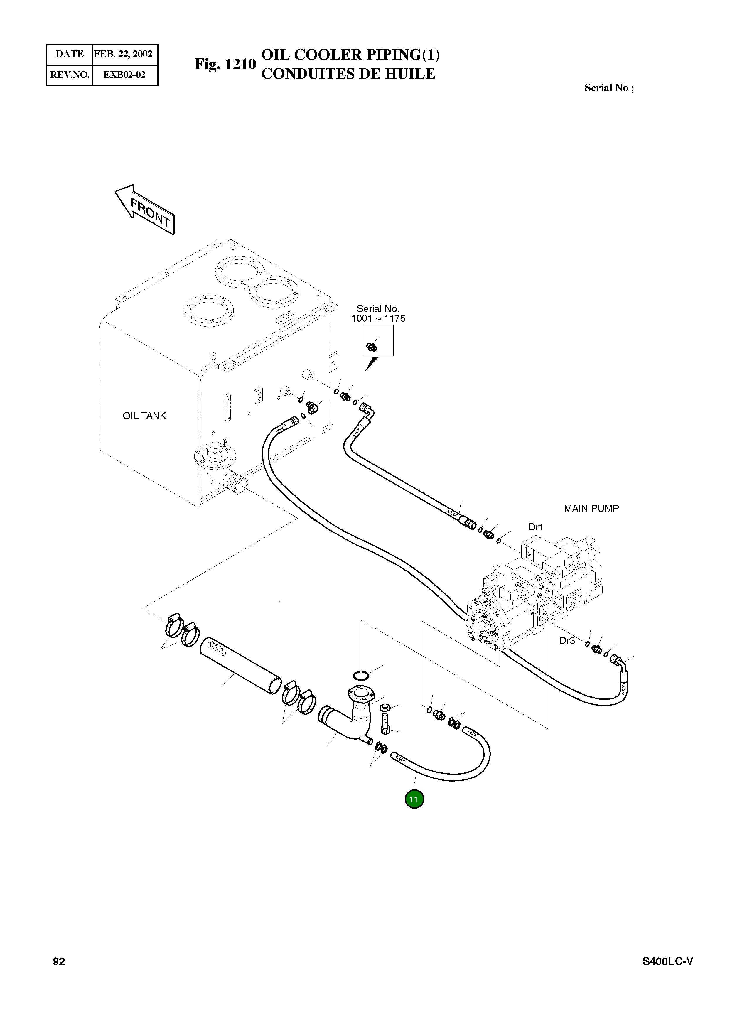 Шланг 900L 2185-1002D116 Komatsu