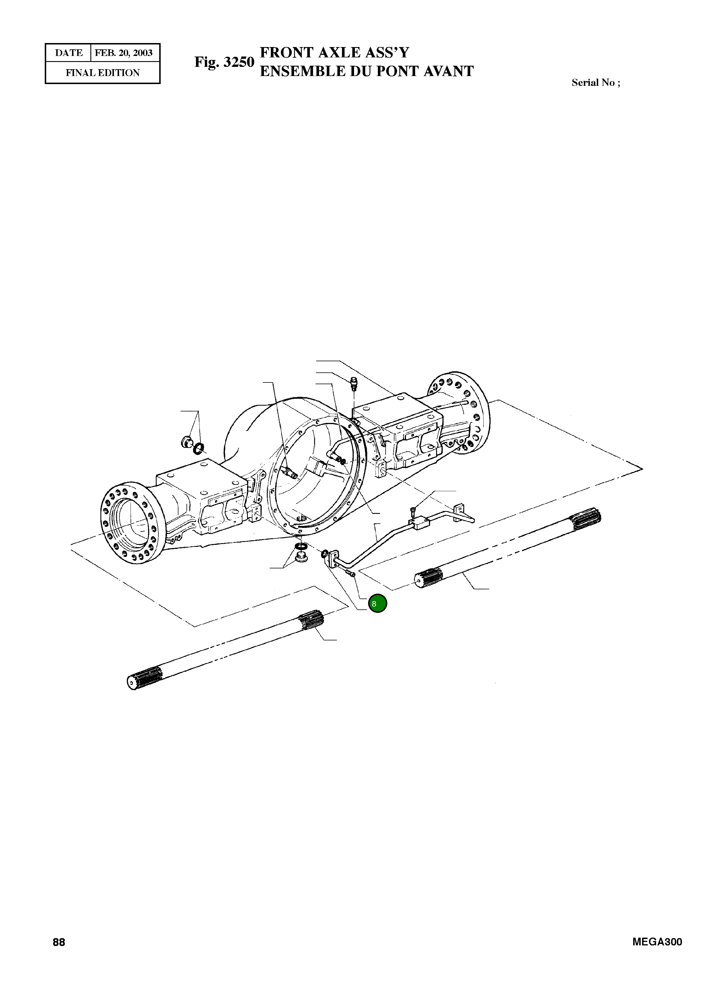 Винт M8X22 70259 Komatsu