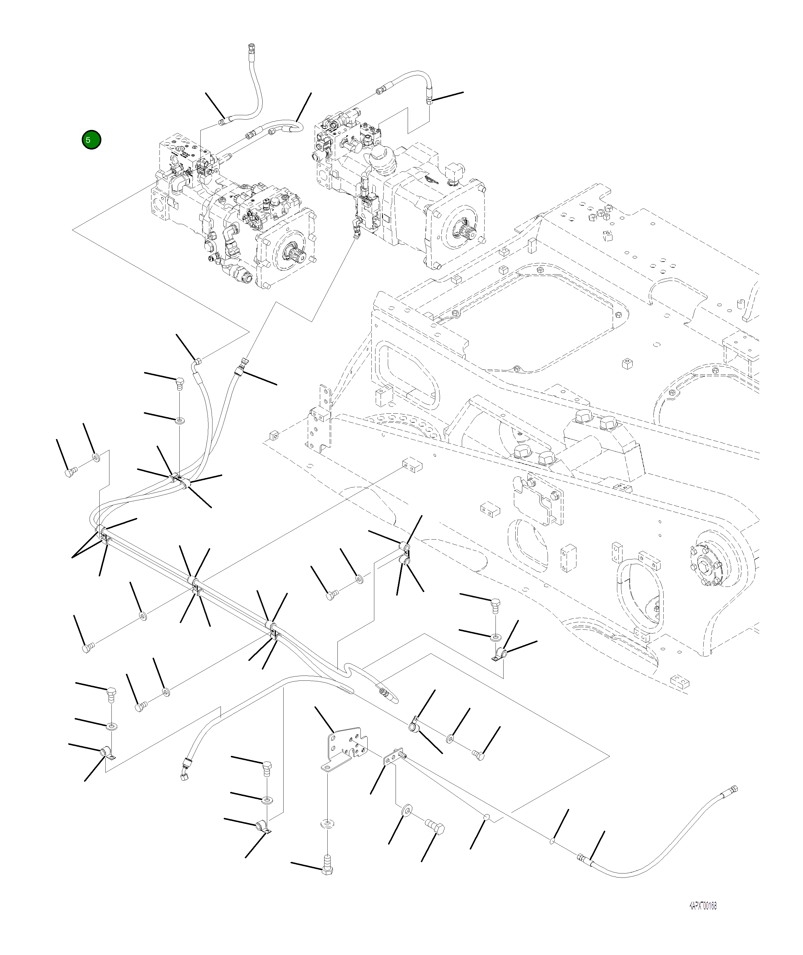Шланг 4A1-62-23231 Komatsu