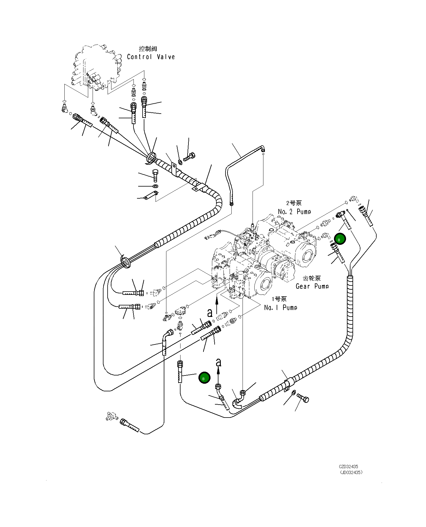 Шланг 21M-62-14840 Komatsu