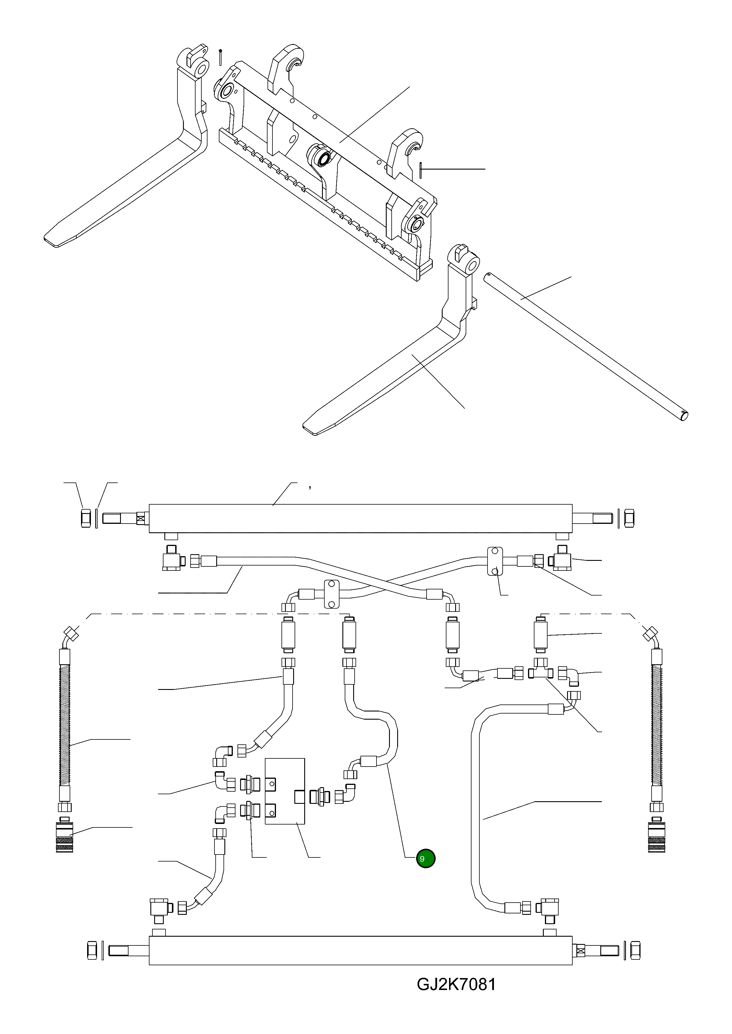 Шланг 418-70-H0P14 Komatsu