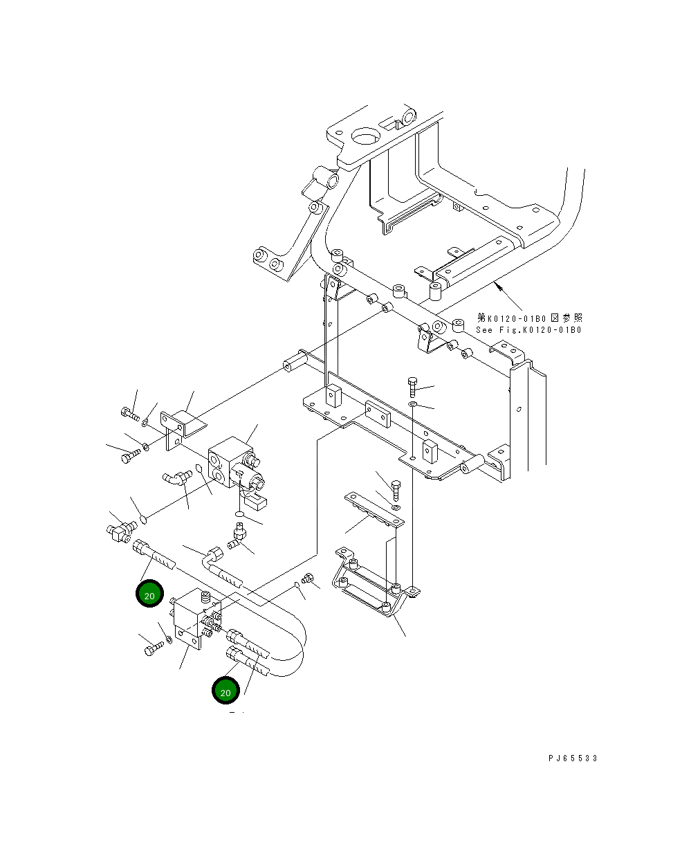 Шланг 22J-62-16480 Komatsu