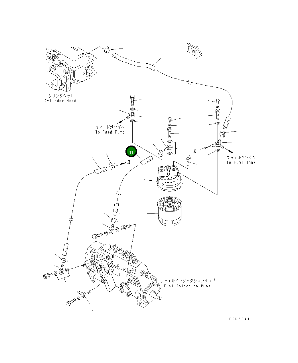 Шланг YM105025-59560 Komatsu