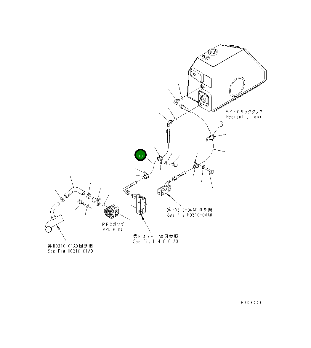 Шланг 21J-62-13520 Komatsu