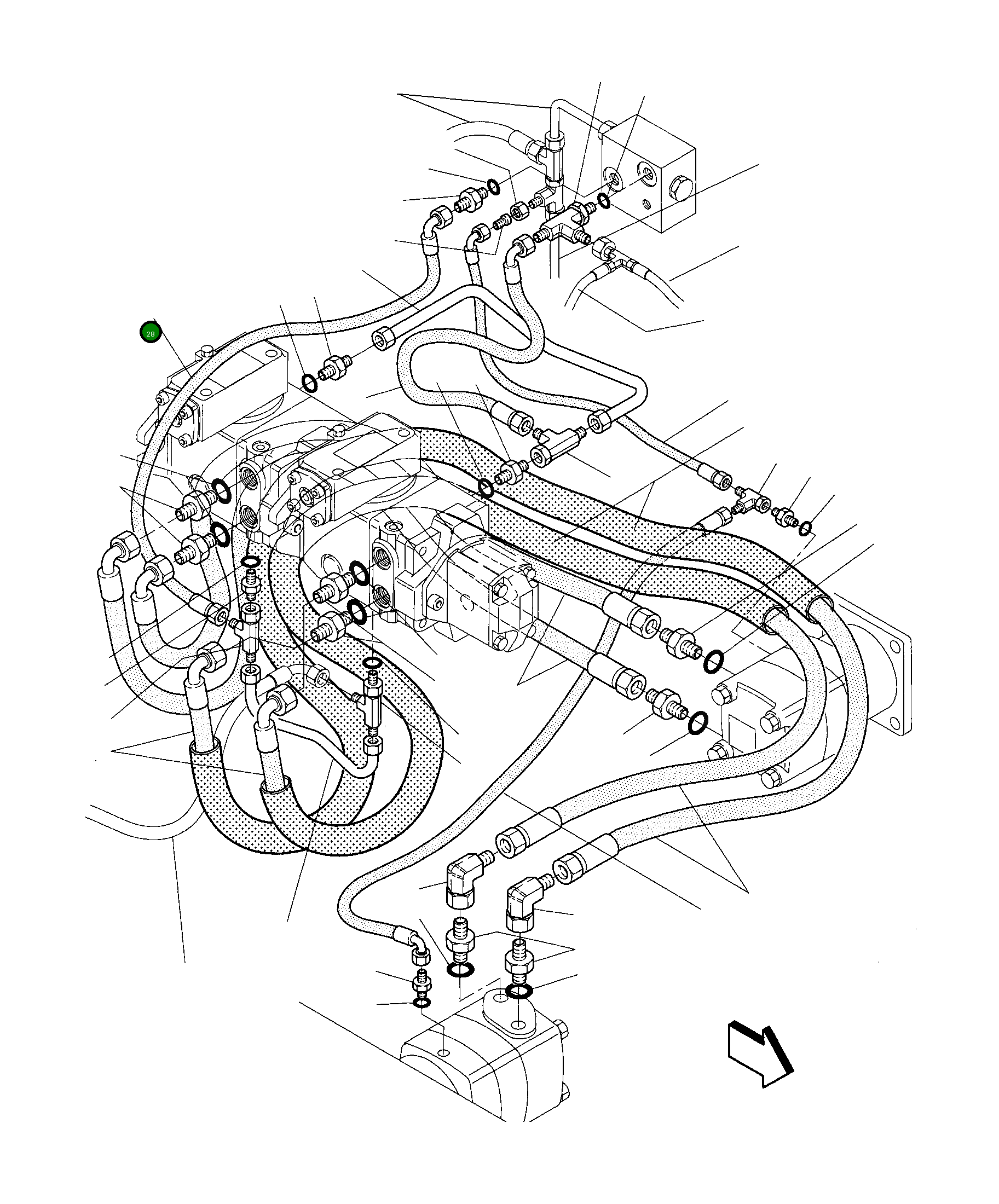 Шланг 392011046 Komatsu