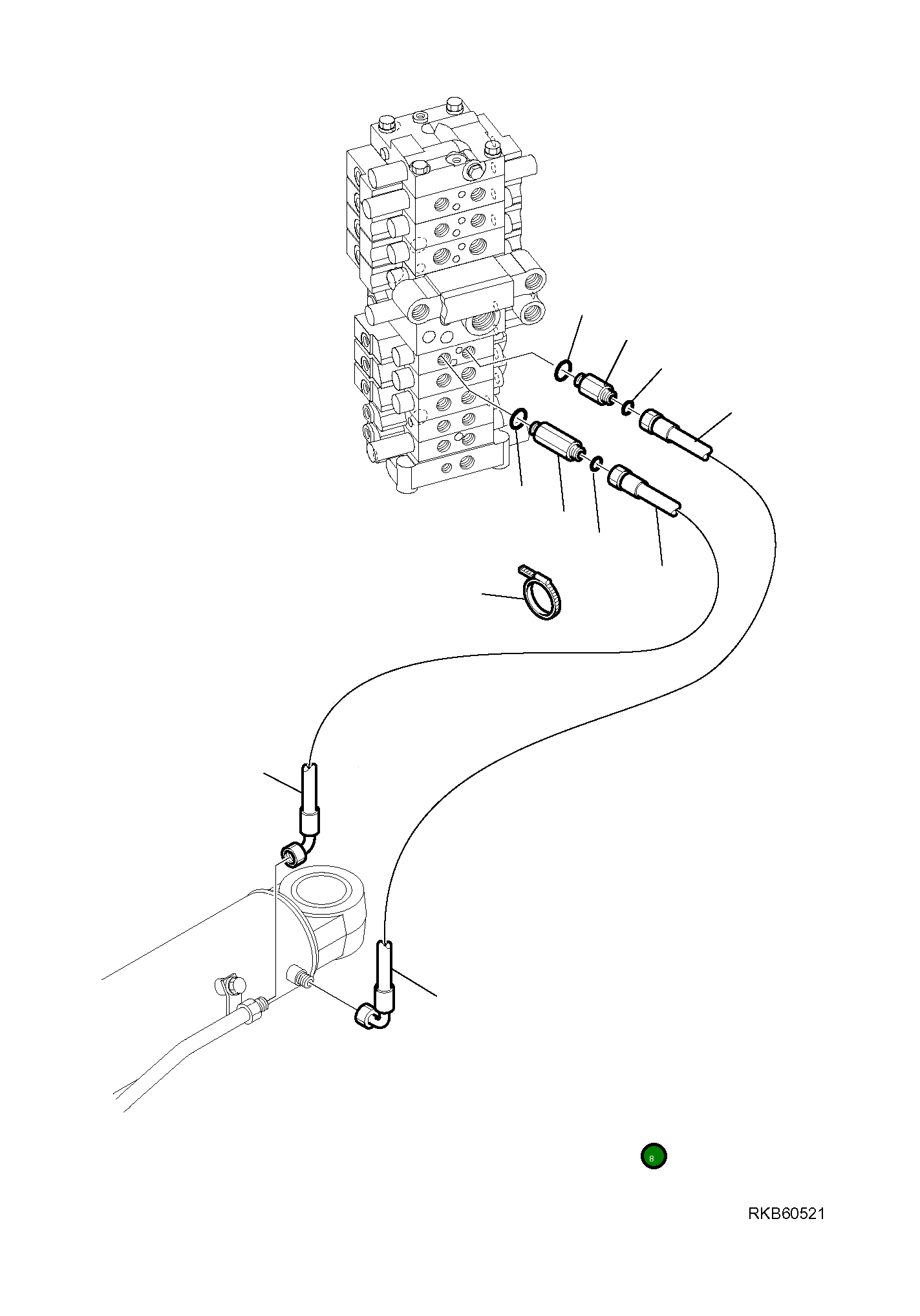 Шланг 21W-62-R8870 Komatsu