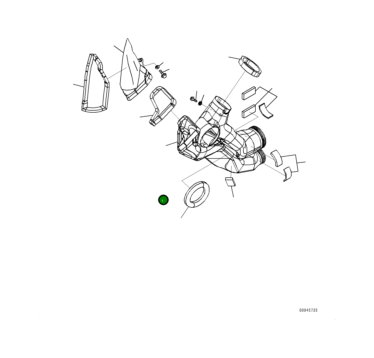 Воздуховод 20Y5313371 Komatsu