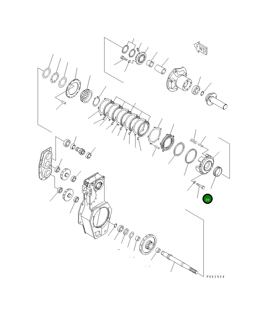 Втулка 114-Z56-2350 Komatsu