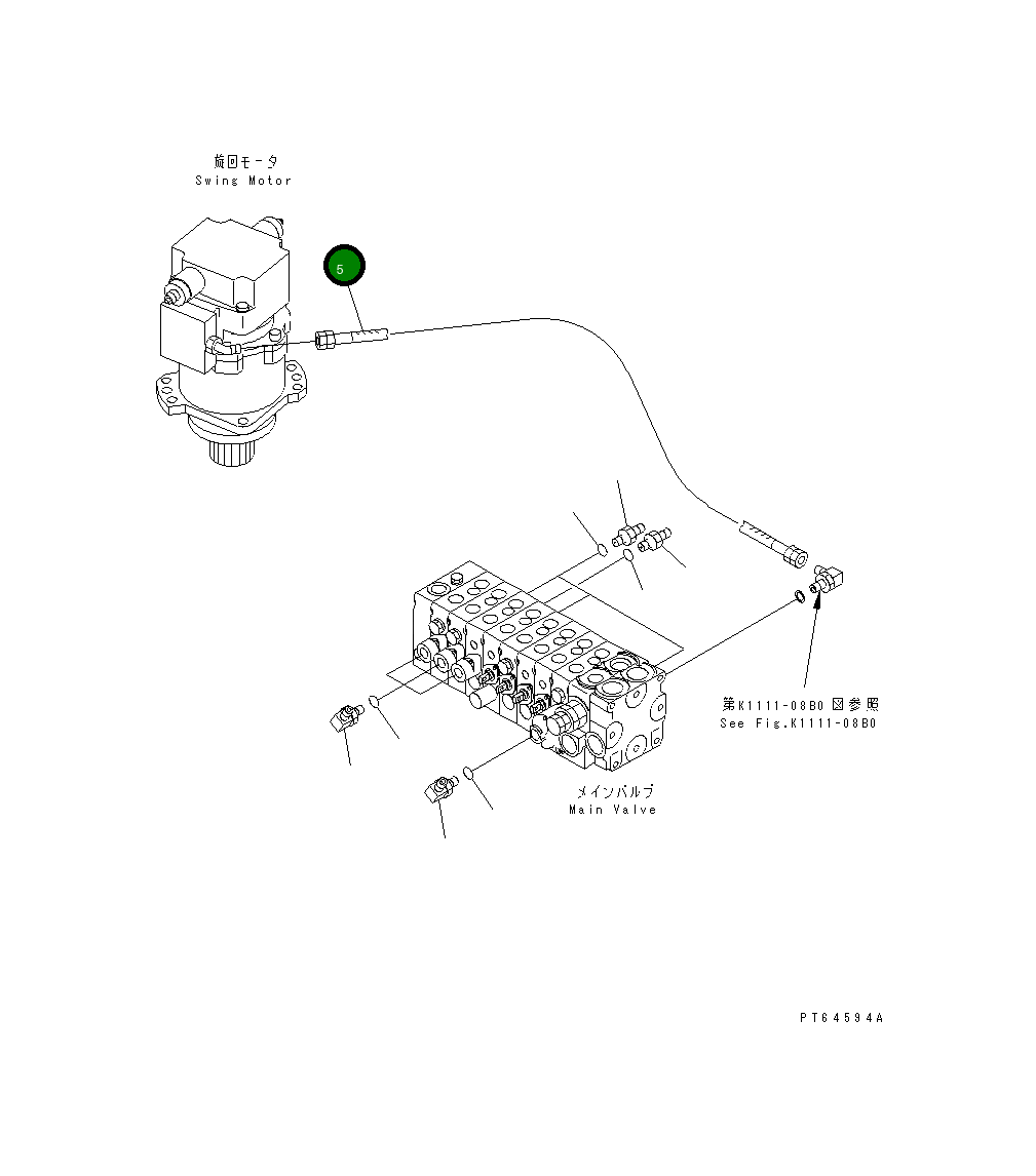 Шланг 22K-62-12461 Komatsu