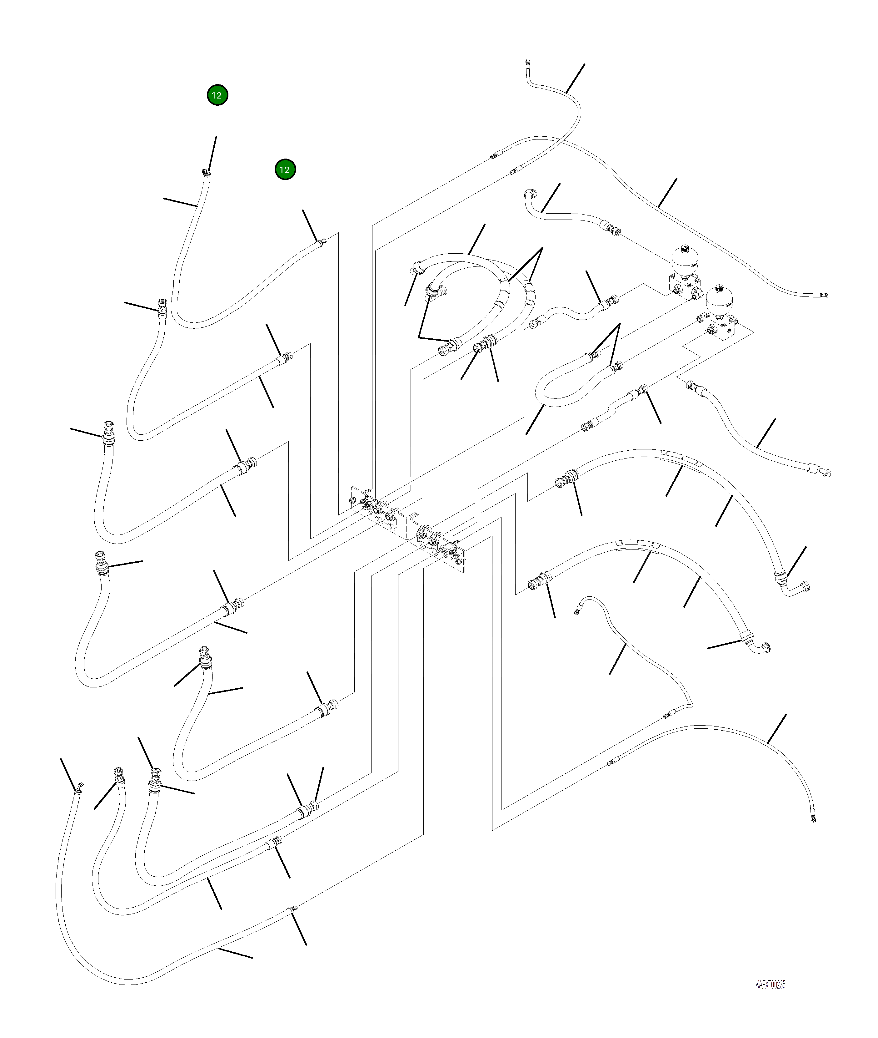 Шланг 4A1-62-25430 Komatsu