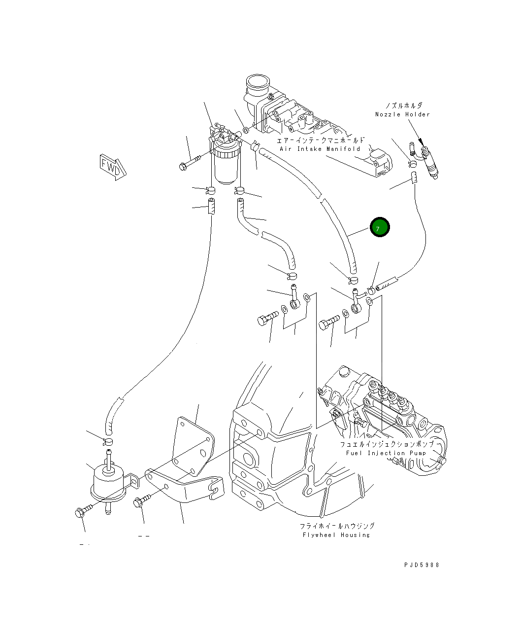 Шланг YM129612-59520 Komatsu