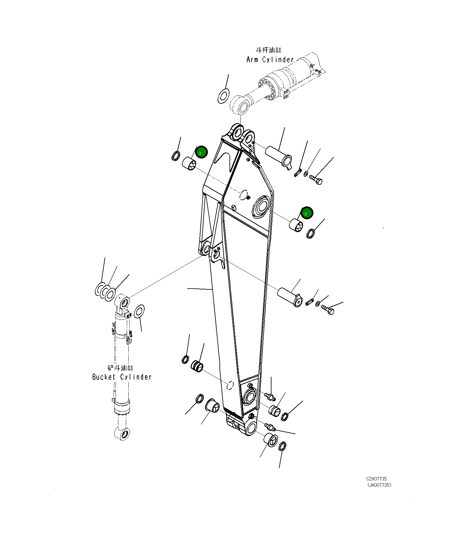 Втулка 208-70-72541 Komatsu