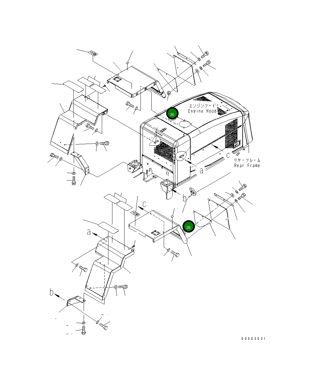 Гайка 01580-61210 Komatsu