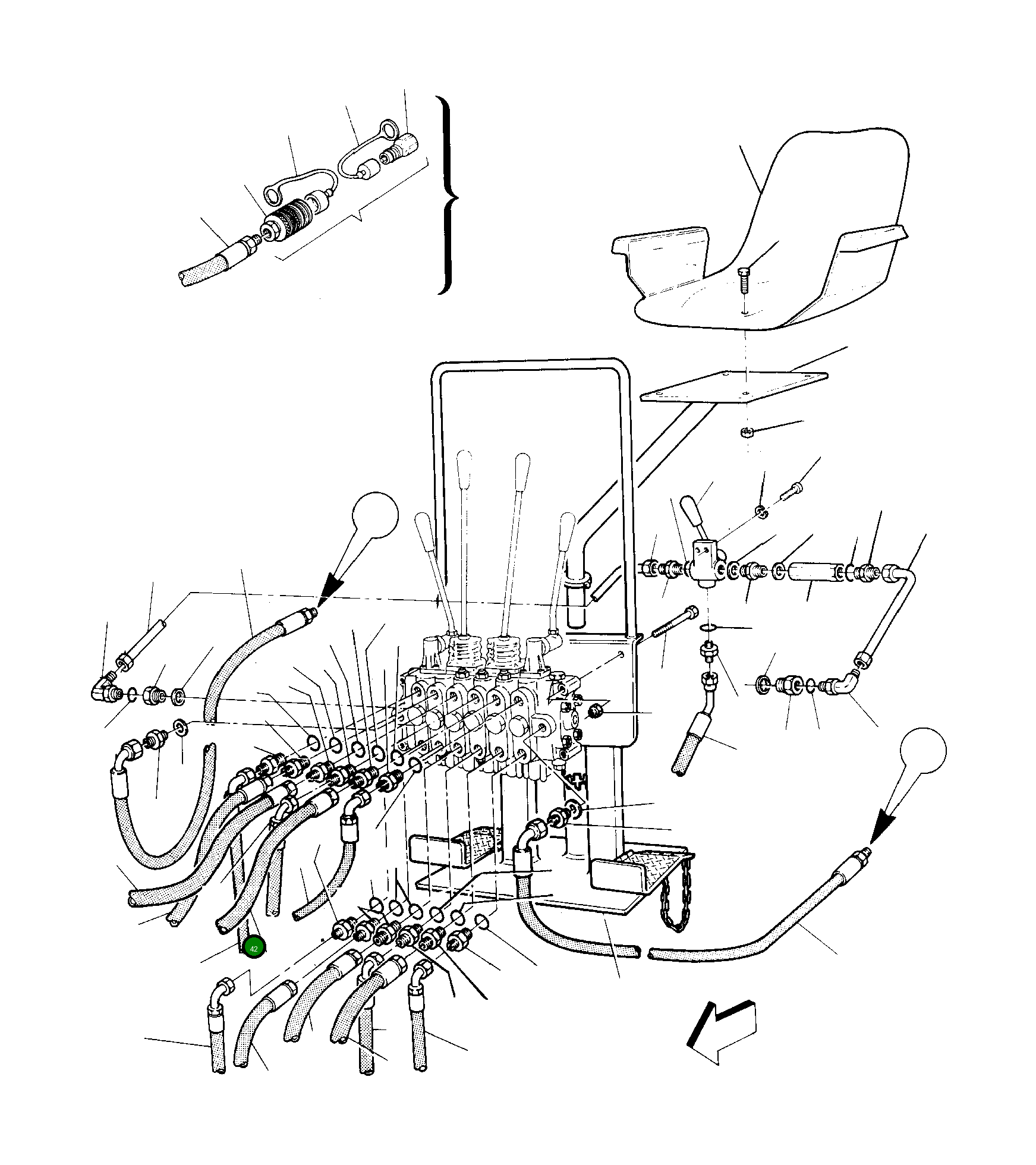 Шланг U2000125B Komatsu