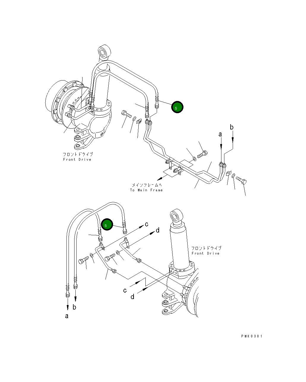 Шланг 21J-62-16212 Komatsu
