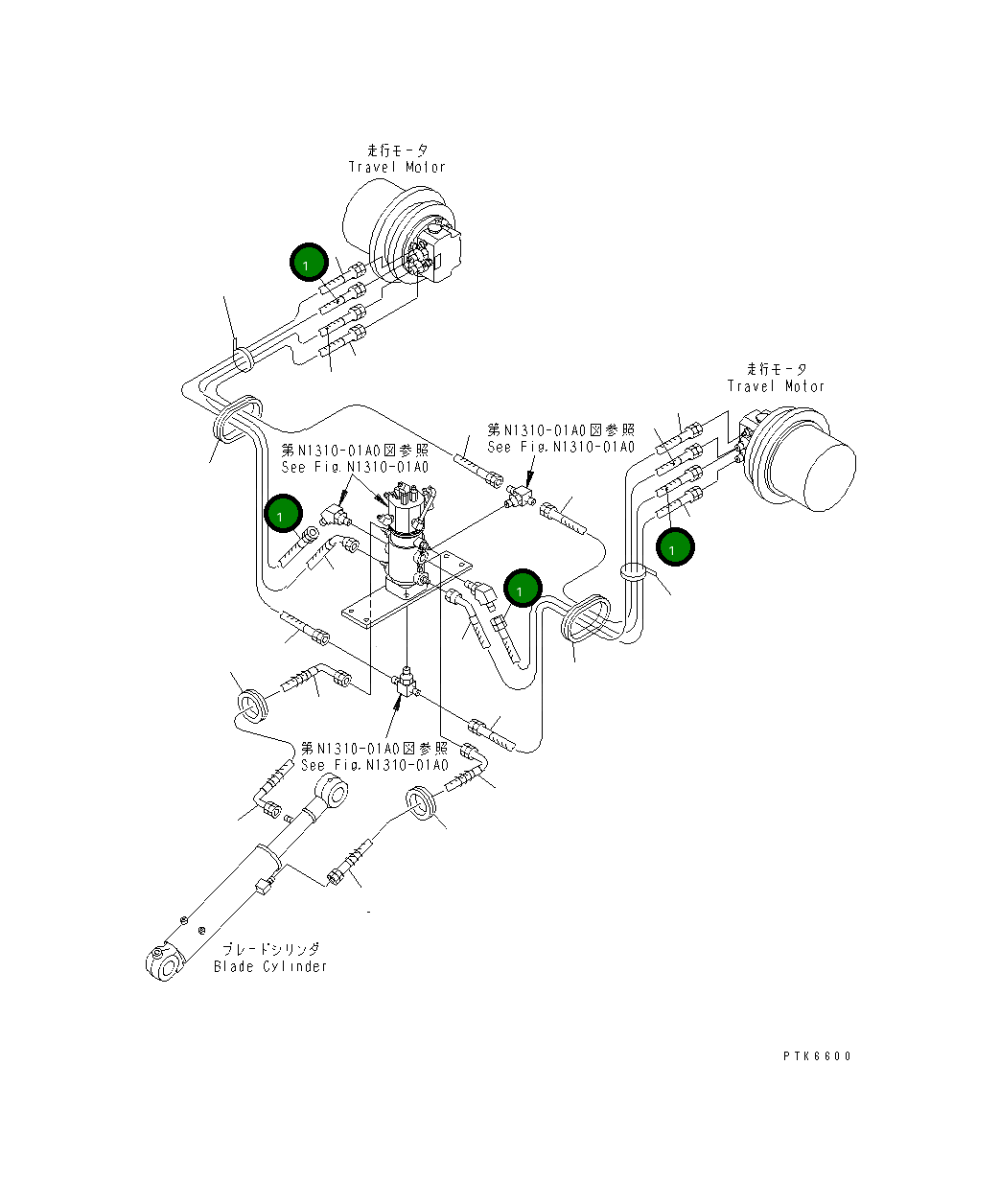 Шланг 22M-62-13620 Komatsu