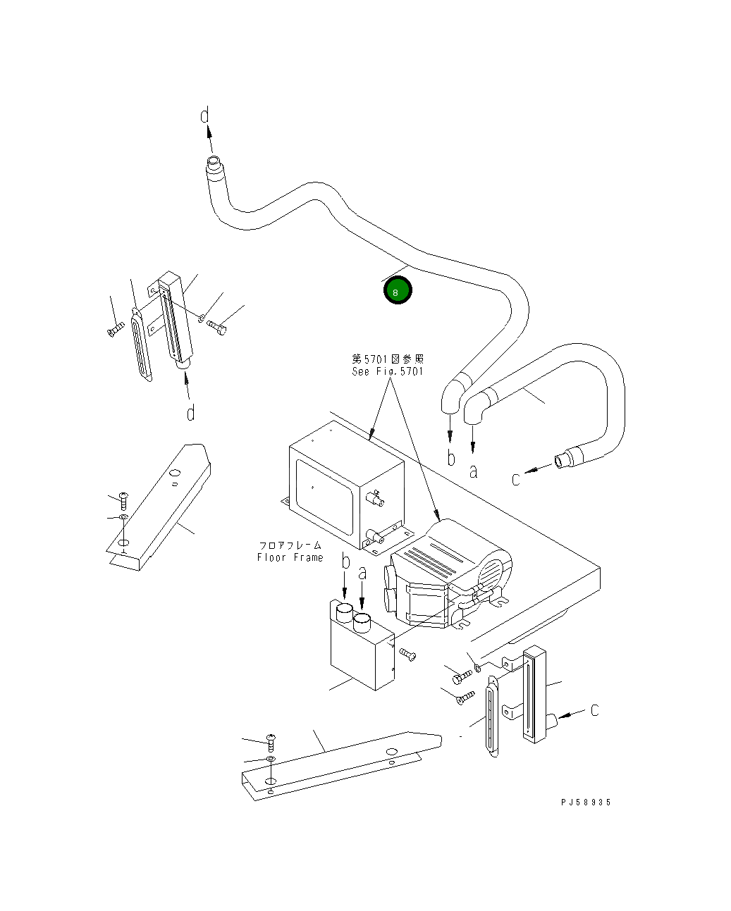 Шланг 23D-807-3150 Komatsu