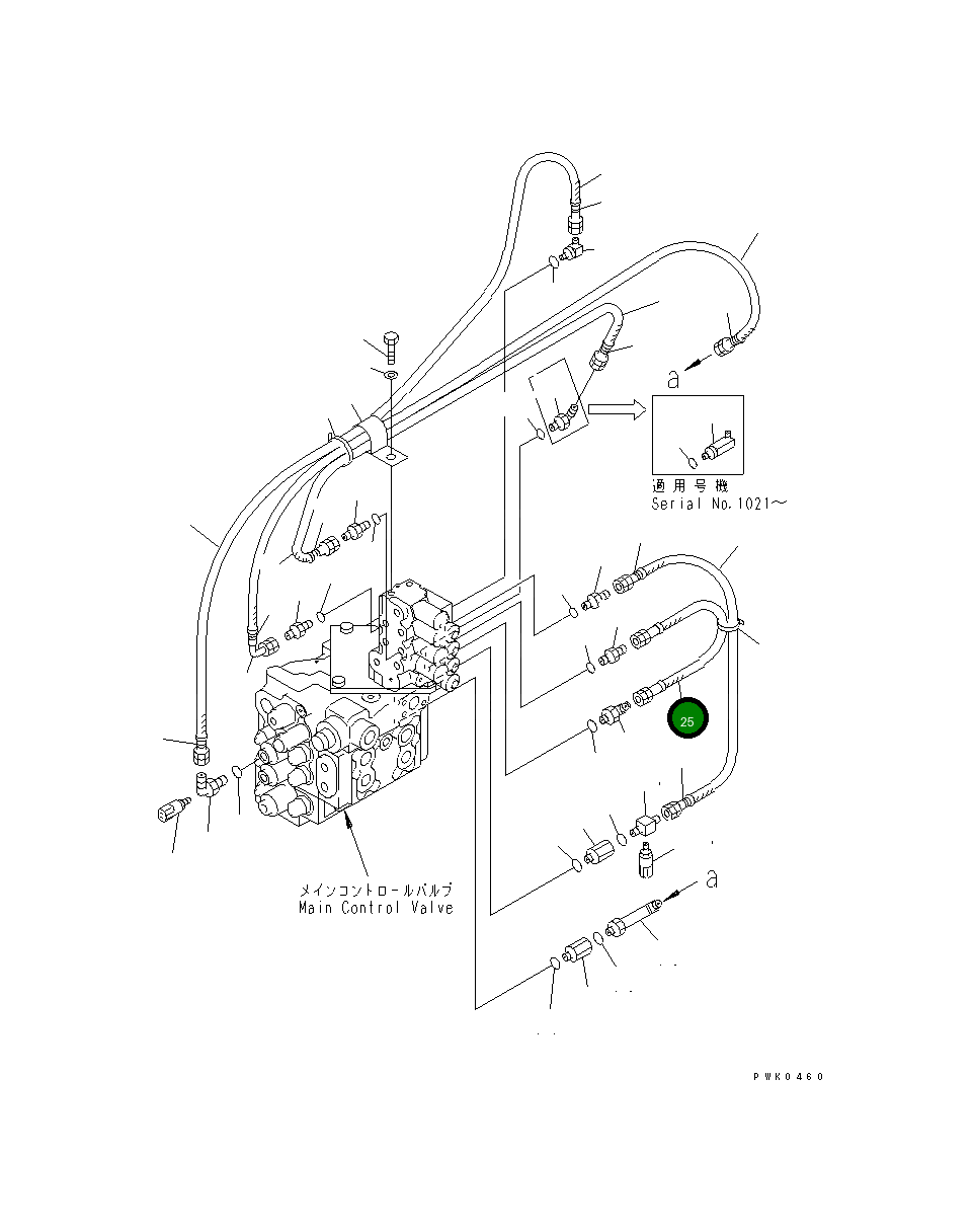 Шланг 21J-62-16670 Komatsu
